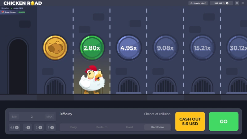 chicken crossing road gambling game
